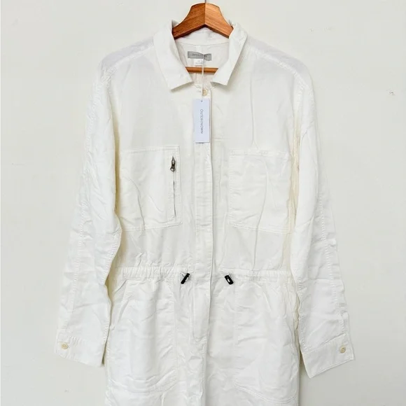 Outerknown Organic Cotton Station Jumpsuit, White - Picture 5 of 8